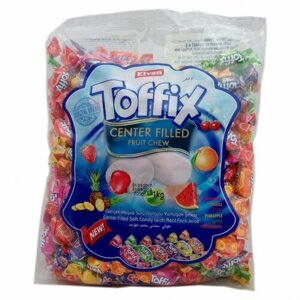 Конфеты "TOFFIX" фруктовые карамель мягкая 1кг