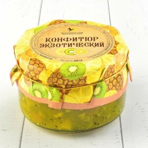 Конфитюр экзотический (ананас, апельсин, киви) Русский стиль", Мед и конфитюр 260 гр.