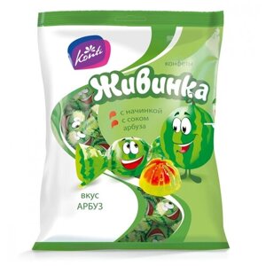 Konti Конфеты Живинка вкус арбуз, 250 г, флоу-пак