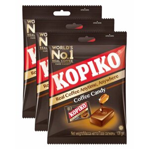 Kopiko Coffee Candy 108г х 3 уп, Леденцы со вкусом кофе от Копико