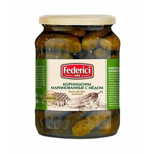 Корнишоны Federici маринованные с мёдом 720 мл- 5 шт