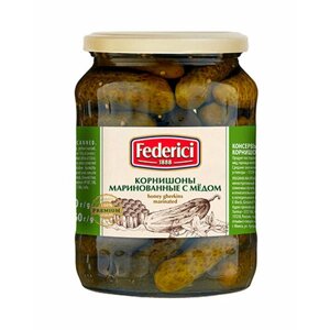 Корнишоны Federici маринованные с мёдом 720 мл- 6 шт