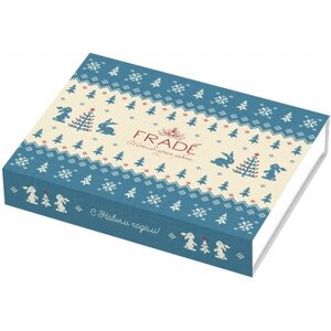 Коробка шоколадных конфет ручной работы Фраде/Frade - пенал (на 12 конфет) (кролики свитер)