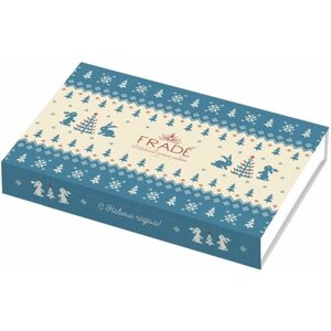 Коробка шоколадных конфет ручной работы Фраде/Frade - пенал (на 15 конфет) (кролики свитер)