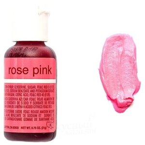 Краска Розовая гелевая Rose Pink Liqua-Gel Chefmaster, 20 гр.