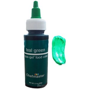Краска Зеленый бирюзовый гелевая Teal Green Liqua-Gel Chefmaster. 65 гр. 5034 6579521