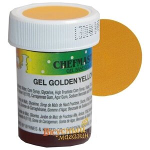 Краска Желтое золото гелевая концентрир. Golden Yellow Chefmaster, 28 гр.