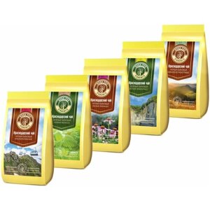 Краснодарский чай Коллекция Ассорти Цветы-Травы из 5 пачек 70гр Nord Tea Sochi Gold 350гр