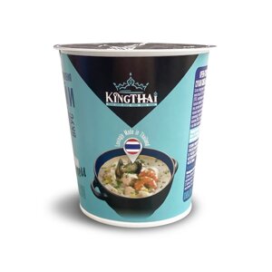 Крем-Суп быстрого приготовления KINGTHAI KITCHEN морепродукты 30 гр стакан, 12 штук в упаковке
