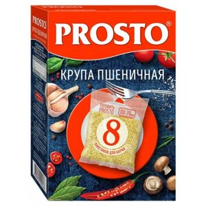 Крупа пшеничная PROSTO в пакетиках для варки 8 порций, 500 г, 4 шт