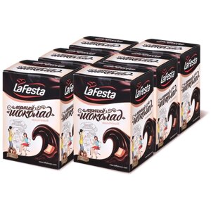 LaFesta Горячий шоколад молочный в пакетиках, коробка, 10 пак., 220 г, 6 уп.