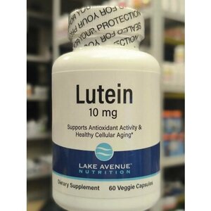 Lake Avenue Nutrition, Лютеин, 10 мг, 60 растительных капсул