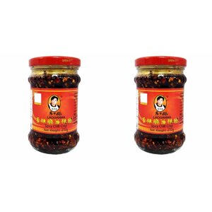 Lao Gan Ma Соус острый Spicy Chilli Crips с хрустящим перцем чили, 210 г, 2 шт
