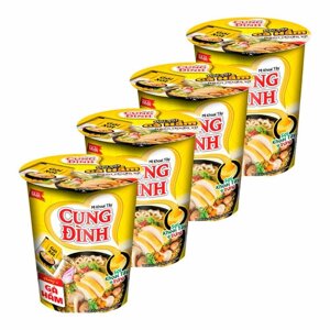 Лапша быстрого приготовления Pho Ha Noi со вкусом курицы Cung Dinh, стакан 65 г х 4 шт