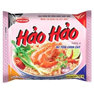 Лапша быстрого приготовления со вкусом креветки Hao Hao, 75 г