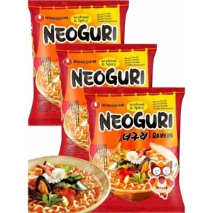 Лапша Neoguri со вкусом морепродуктов острая 120 г * 3 шт