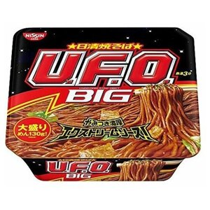 Лапша NISSIN UFO (Ниссин НЛО), с соусом якисоба, быстрого приготовления, квадратная упаковка, 167 г, Япония