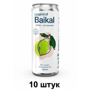 Legend of Baikal Вода негазированная Лайм, 330 мл, 10 шт