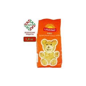 Ligrano, макароны детские "Мишутки", сорт пшеницы крупка, 2 шт по 900 гр.