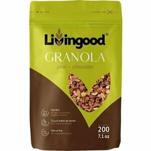 Livingood Гранола груша-шоколад, 200 г, 2 шт