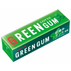 Lotte жевательная резинка Green Gum 15шт блок по 26г