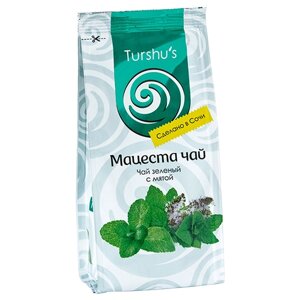 Мацеста чай, Чай зеленый с мятой, С натуральными добавками, 75 грамм, Листовой