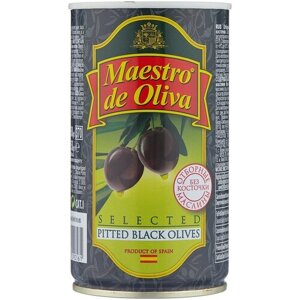 Maestro De Oliva Отборные маслины в рассоле без косточки, 360 г