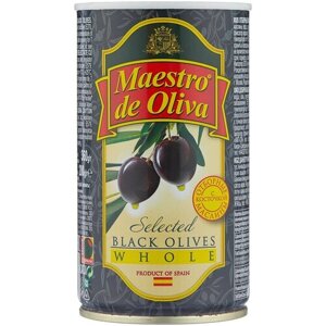 Maestro De Oliva Отборные маслины в рассоле с косточкой, 360 г, 360 мл