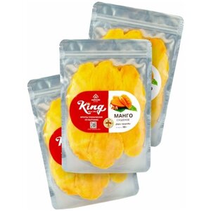Манго сушеное KING натуральное 100%3 пачки 500гр / сухофрукт манго 500гр+500гр+500гр / сушеные плоды манго 500гр 3шт / KING Nafoods Group