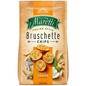 Maretti Сухарики Bruschette chips ассорти, сыр, 70 г
