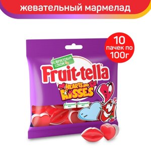 Мармелад жевательный Fruittella, Hearts and kisses, 5 шт. по 100 г.