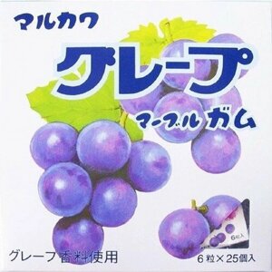 MARUKAWA Набор жевательных резинок, виноград, в упаковке 25 коробочек х 6 шариков