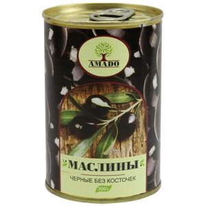 Маслины Amado без косточек ж/б 300 гр. 3 шт.
