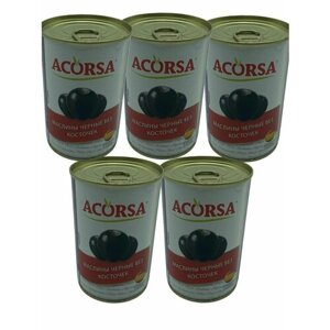 Маслины черные 400г без косточек 5шт Acorsa/ Испания