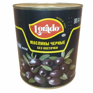 Маслины черные без косточки, Lorado, 1 шт. по 3100 мл