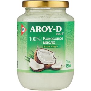 Масло кокосовое Aroy-D 100% extra virginкокос, без добавок, 0.45 кг, 0.45 л