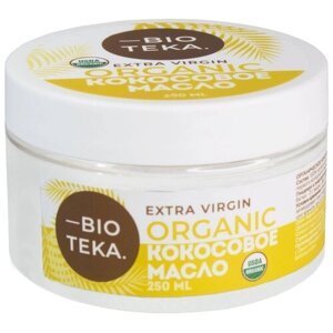 Масло кокосовое BIOTEKA Extra Virgin Organic, 0.25 л