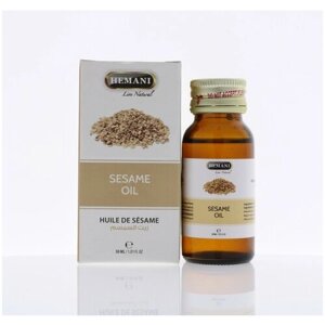 Масло кунжута Хемани (SESAME OIL Hemani) для питания и упругости кожи, UF защита волос, 30 мл.