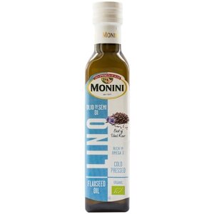 Масло льняное Monini BIO Flax seed Oil BIO нерафинированное БИО, 0,25 л