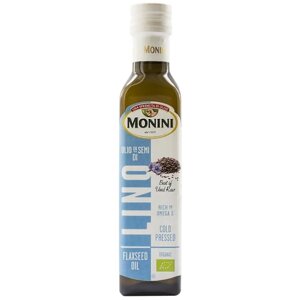 Масло льняное Monini (Монини) BIO Flax seed Oil BIO, нерафинированное, 0,25л
