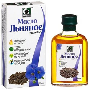 Масло льняное Сибирский продукт стеклянная бутылка, 0.1 л