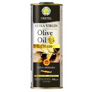 Масло оливковое CRETEL нерафинированное Extra Virgin Estate P. D. O. Messara, 0.5 л