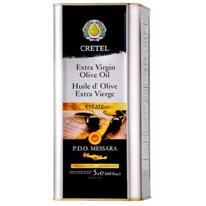Масло оливковое CRETEL нерафинированное Extra Virgin Estate P. D. O. Messara, 5 л