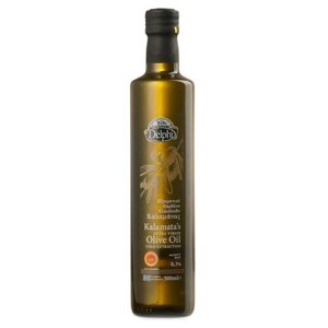 Масло оливковое DELPHI Extra Virgin Kalamata, стеклянная бутылка, 0.5 л