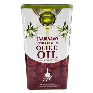 Масло оливковое Elaiolado нерафинированное Extra virgin, 1 кг, 5 л