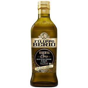 Масло оливковое Filippo Berio Extra Virgin Riserva Oro, стеклянная бутылка, 0.5 л