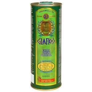 Масло оливковое Glafkos нерафинированное Extra Virgin, жестяная банка, 0.5 л