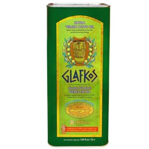 Масло оливковое Glafkos нерафинированное Extra Virgin, жестяная банка, 5 л