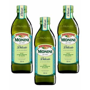 Масло оливковое Monini Экстра Вирджин Деликато 0,5 л. 3 шт