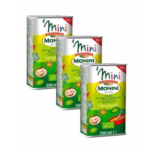 Масло оливковое Monini Экстра Вирджин Иль Мини Био 0,5 л. 3 шт